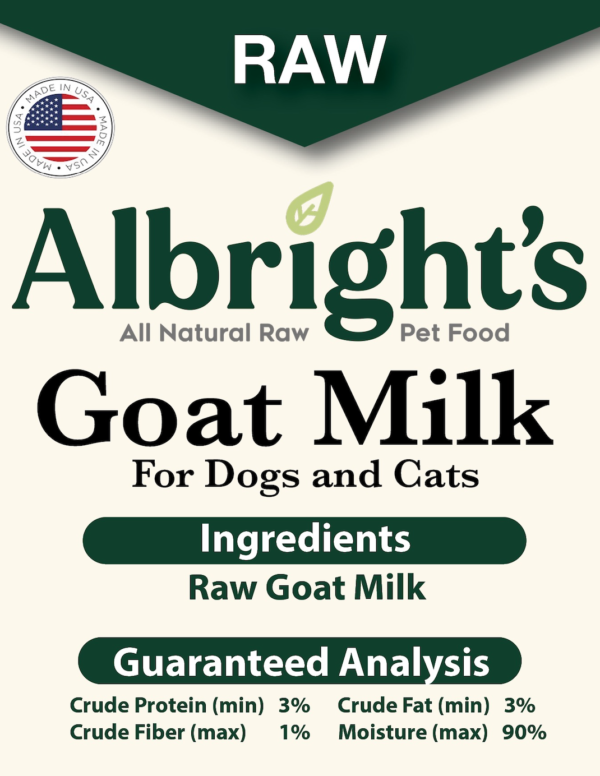 Albright's Goat's Milk Label