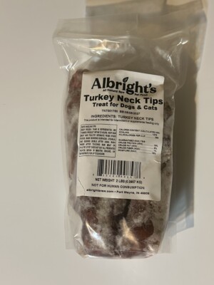 Albright's Raw Pet Food <br /> Dog Treats <br /> Raw Meaty Bones <br /> Turkey Neck Tips